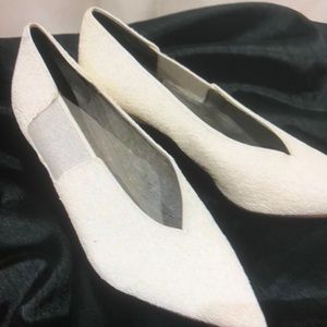 Free people size 38 or 8 white beaded pumps wedding shoes